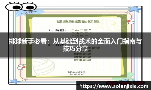 排球新手必看:从基础到战术的全面入门指南与技巧分享