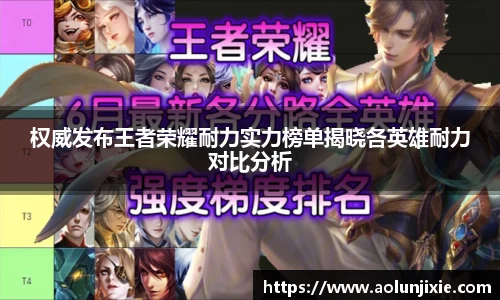 权威发布王者荣耀耐力实力榜单揭晓各英雄耐力对比分析
